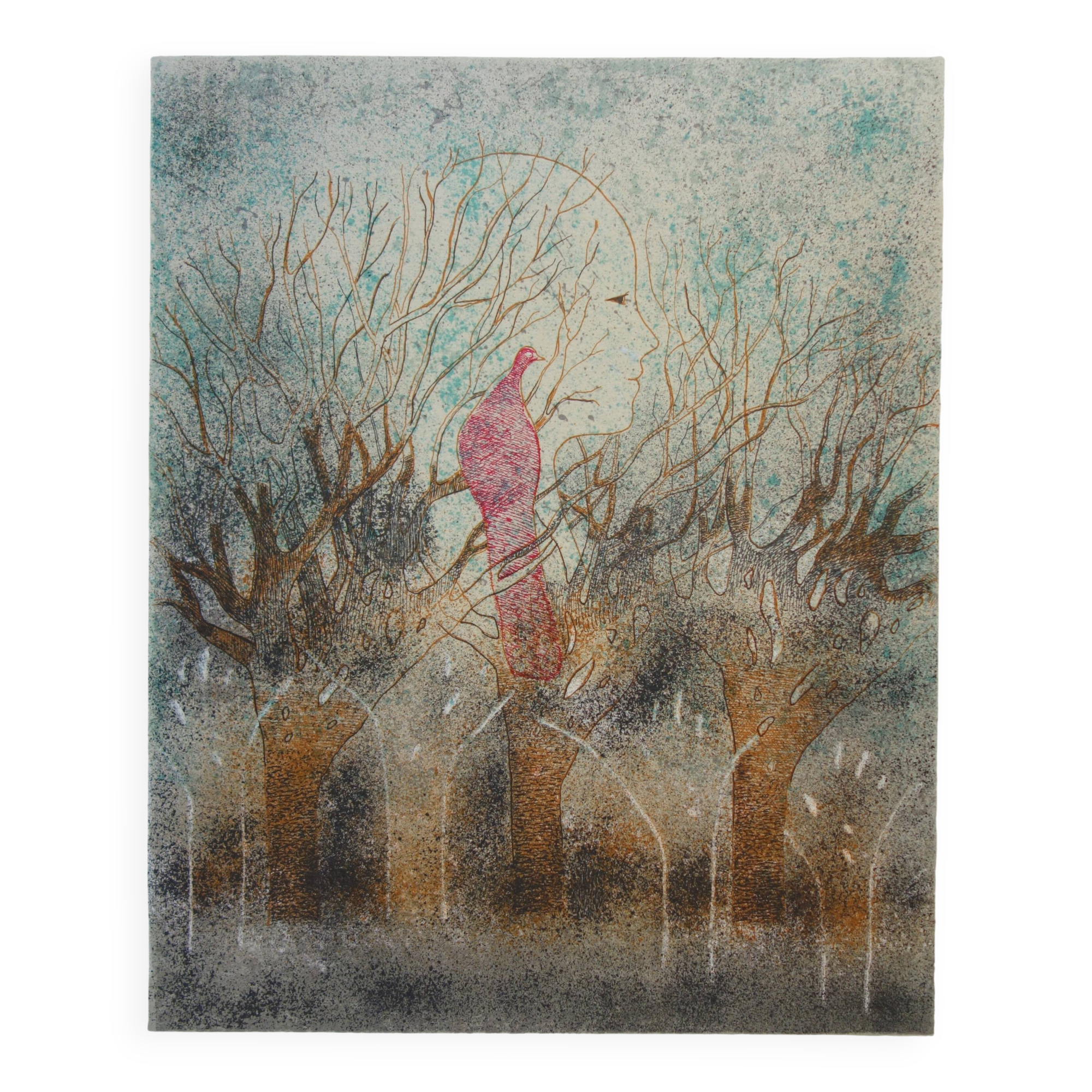 André Goezu: Dawn, the end of a dream, original signed lithograph