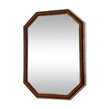 Vintage wooden mirror and beveled mirror