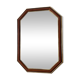 Vintage wooden mirror and beveled mirror