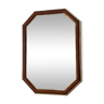 Miroir vintage en bois et miroir biseauté