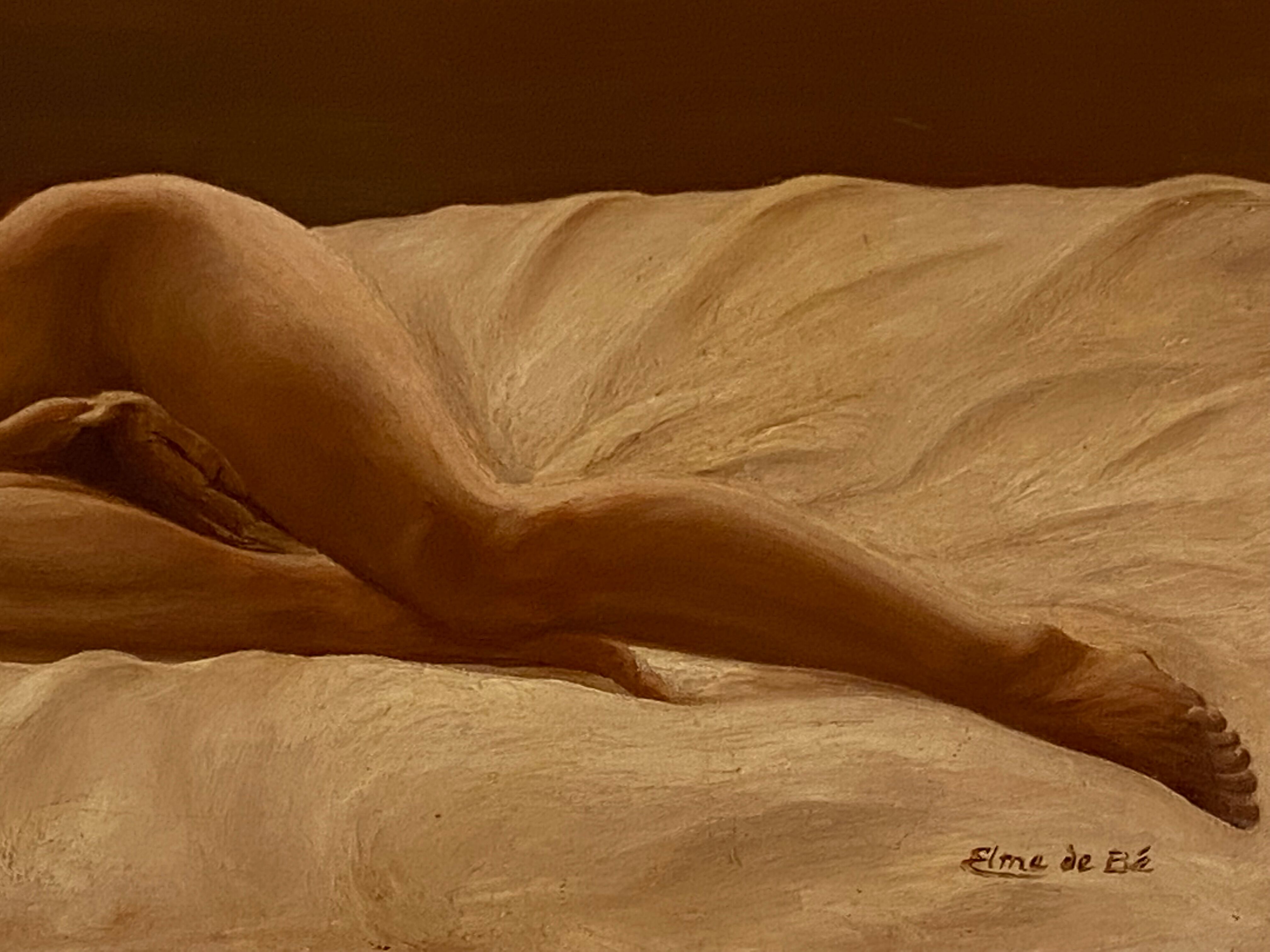 Oil on canvas, 1970, "Reclining Woman."  80x54