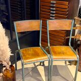 Pair of vintage school chairs