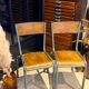 Paire de chaises d'école vintage