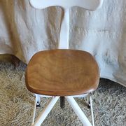 Workshop chair by Nicolle in metal and wood - 1960s