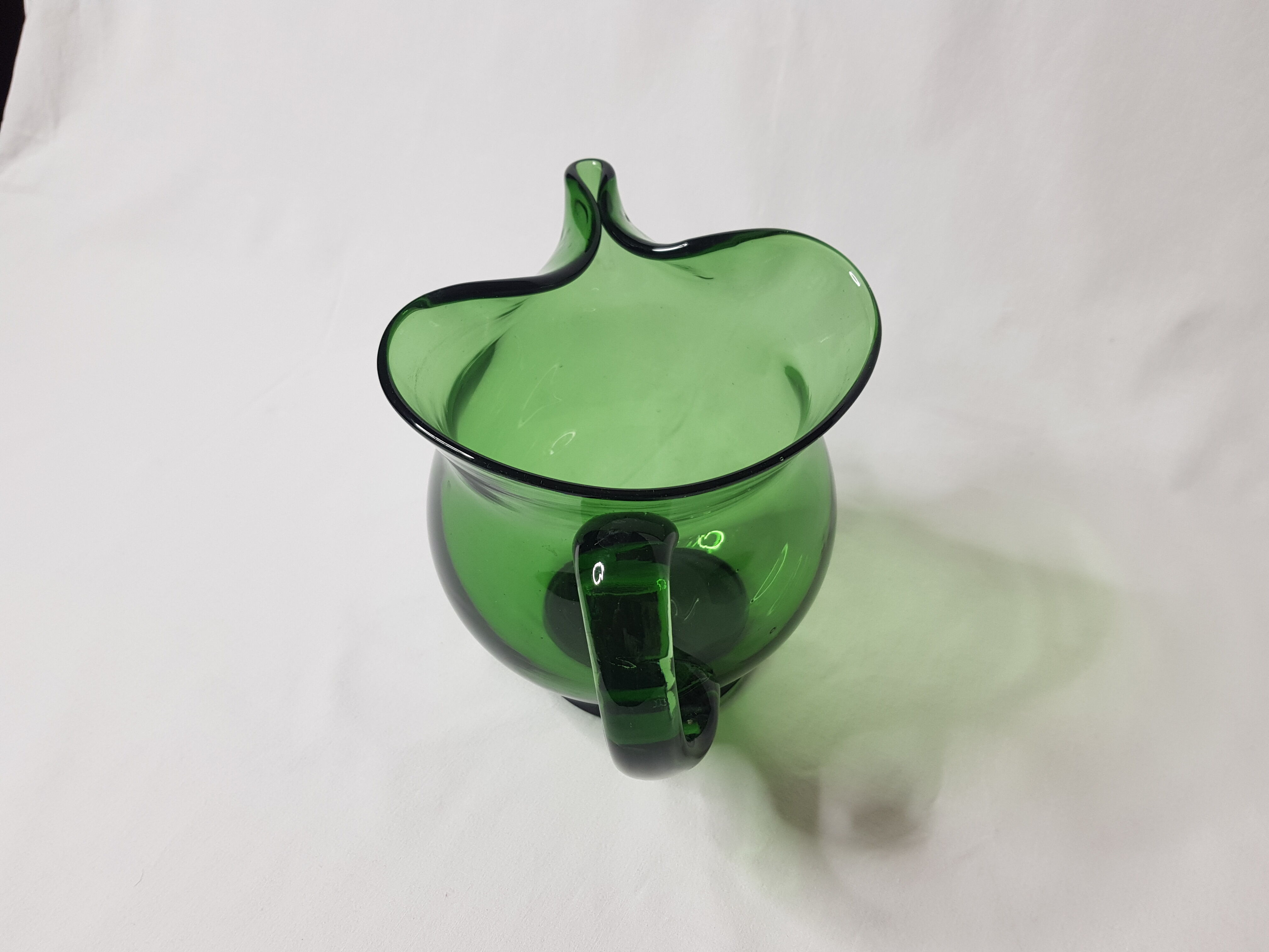 Decanter orange soda or punch in blown glass