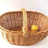 Rattan basket low handle
