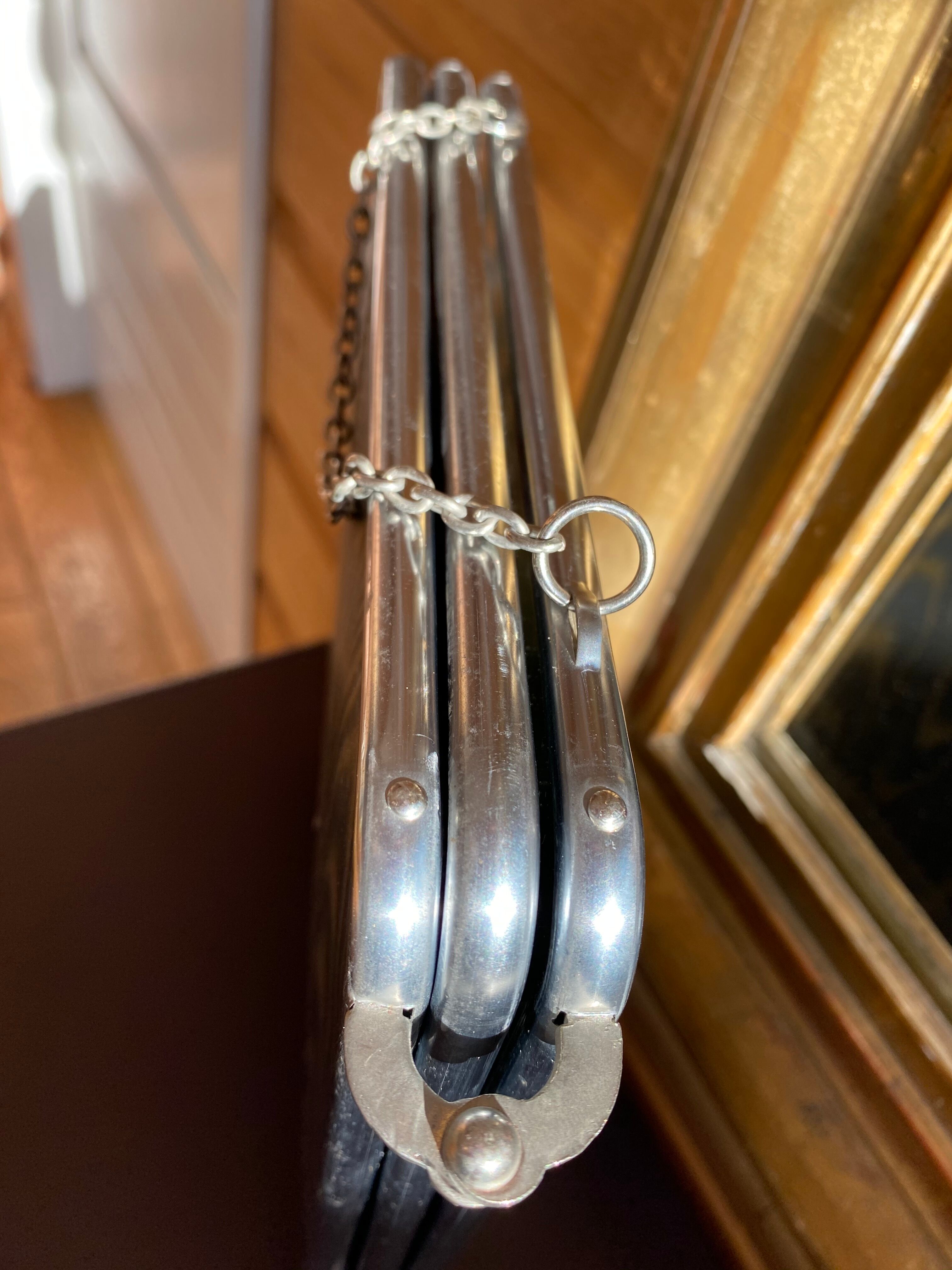 Mirror barber triptych 70x28cm