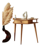 Solid oak tripod console table – vintage & restored