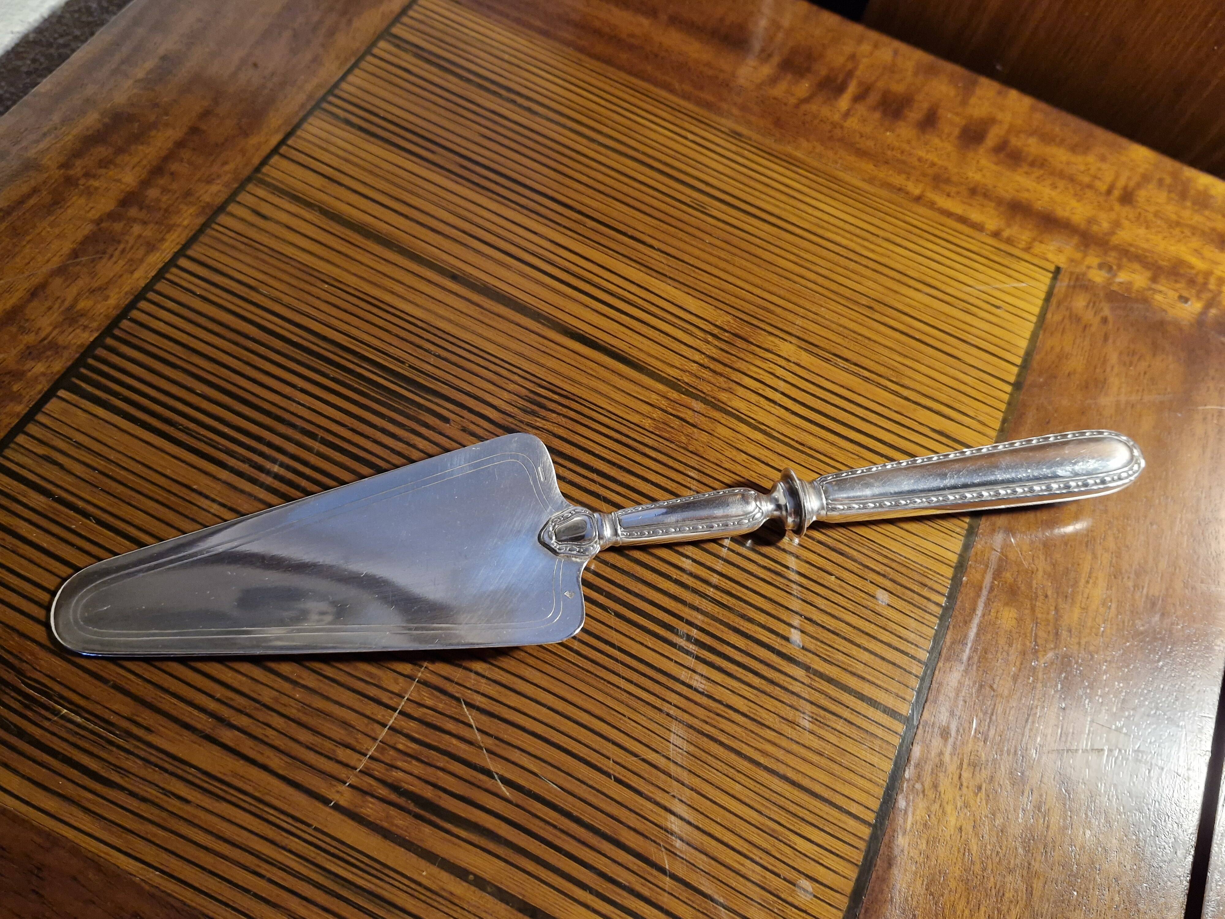 Old silver plated metal pie/cake server - Argental 2 hallmarks