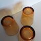 Lot de 3 verres vereco ambre