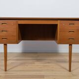 Mid-Century Freestanding Teak Desk, 1960s