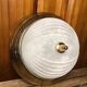 Old molded glass ceiling light with golden outline