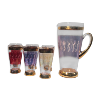 Service of 6 glasses with carafe