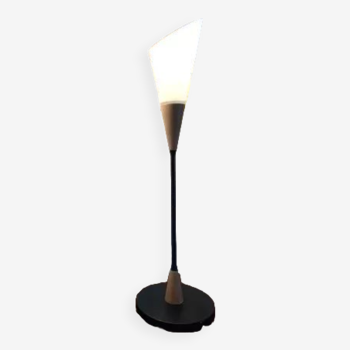 Lampe art déco opaline par Hustadt-Leuchten