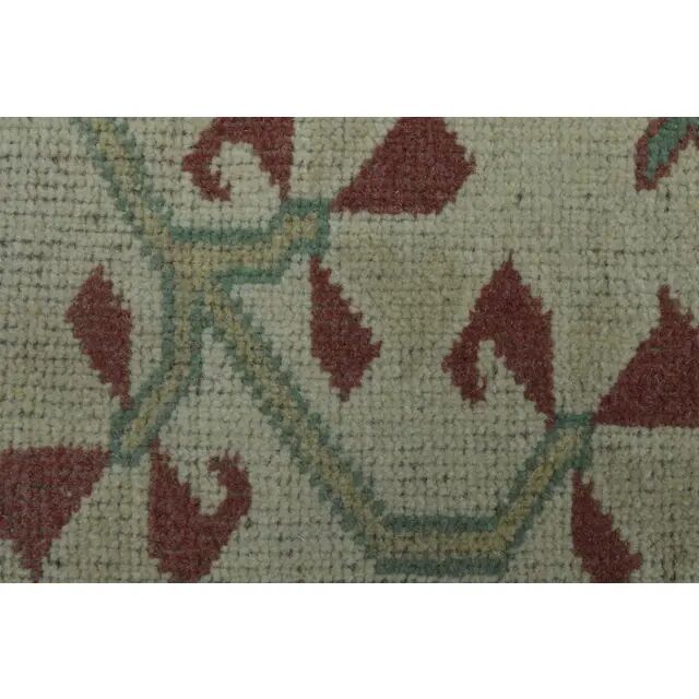 1970s Vintage Turkish Oushak Handmade Wool Cotton Beige Area Rug 158x229