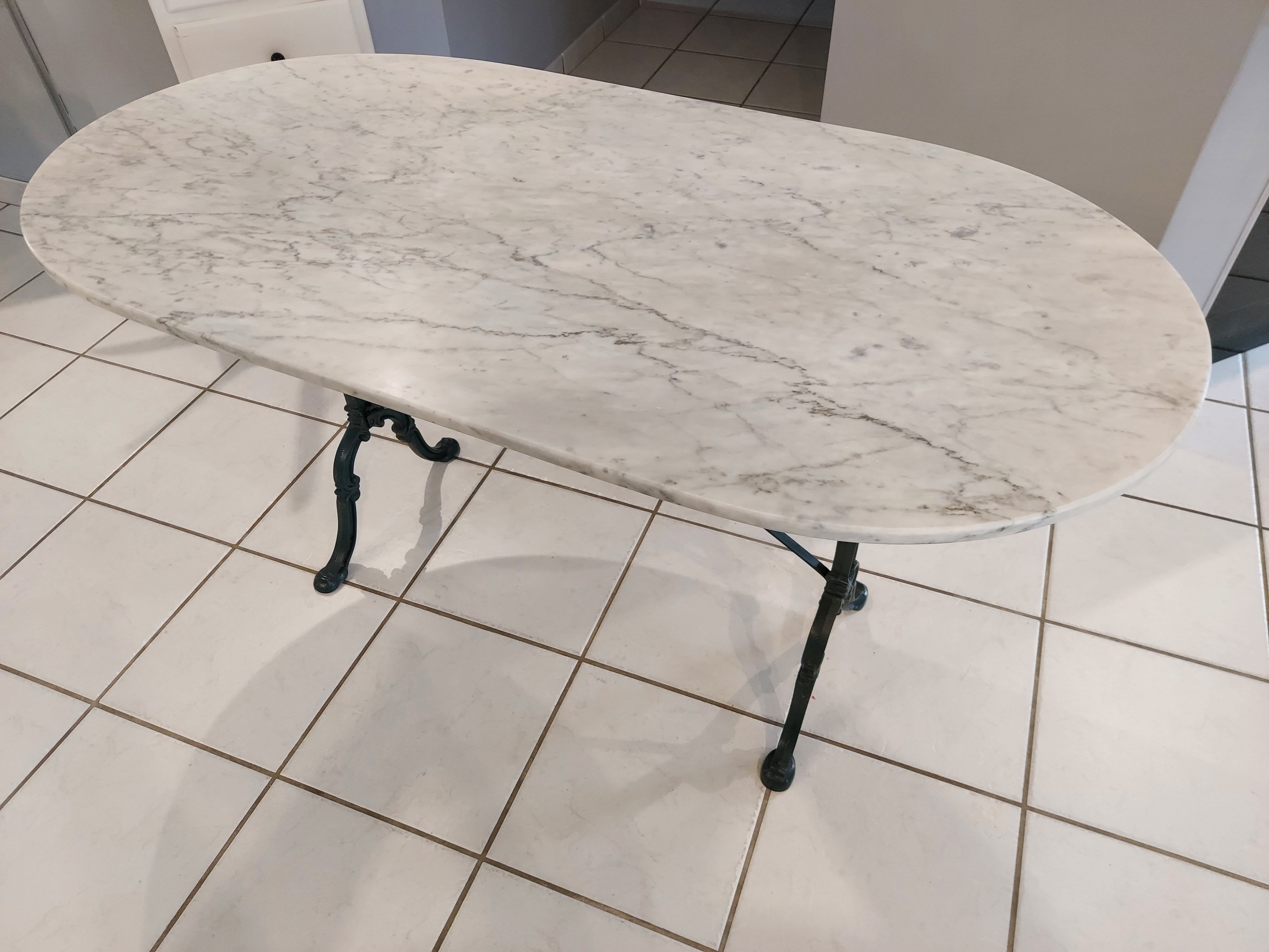 Bistrot marble Godin vintage 1960s table