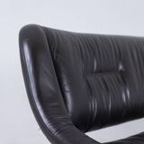 Metal and leather living room. 1970s