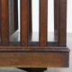 Large Antique English Oak Book Carousel on Original Wheels