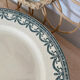 6 flat plates Terre de Fer Salins model Garlands L.XVI