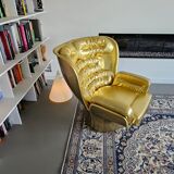 Golden limited edition Elda chair by Joe Colombo for Longhi Italy no. 19/20