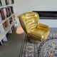 Golden limited edition Elda chair by Joe Colombo for Longhi Italy no. 19/20
