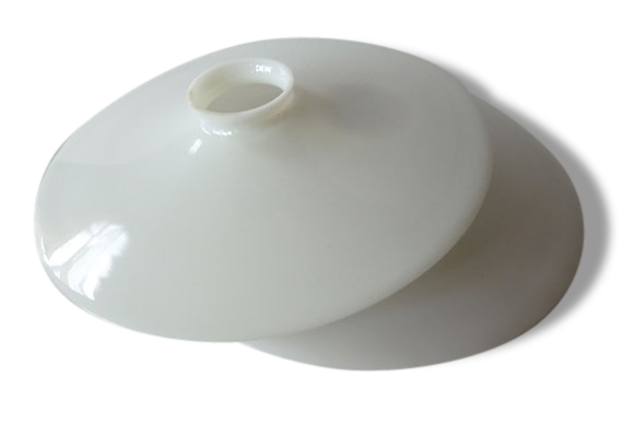 White opaline lampshade from the 1940s