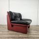 Red and black leather armchair by Nicoletti Salotti