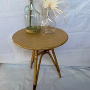 Rattan and formica table