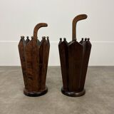Art Deco wooden umbrella stand