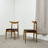 Paire de chaises scandinave