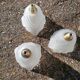 Lot de 3 baladeuses suspensions tulipes Art déco