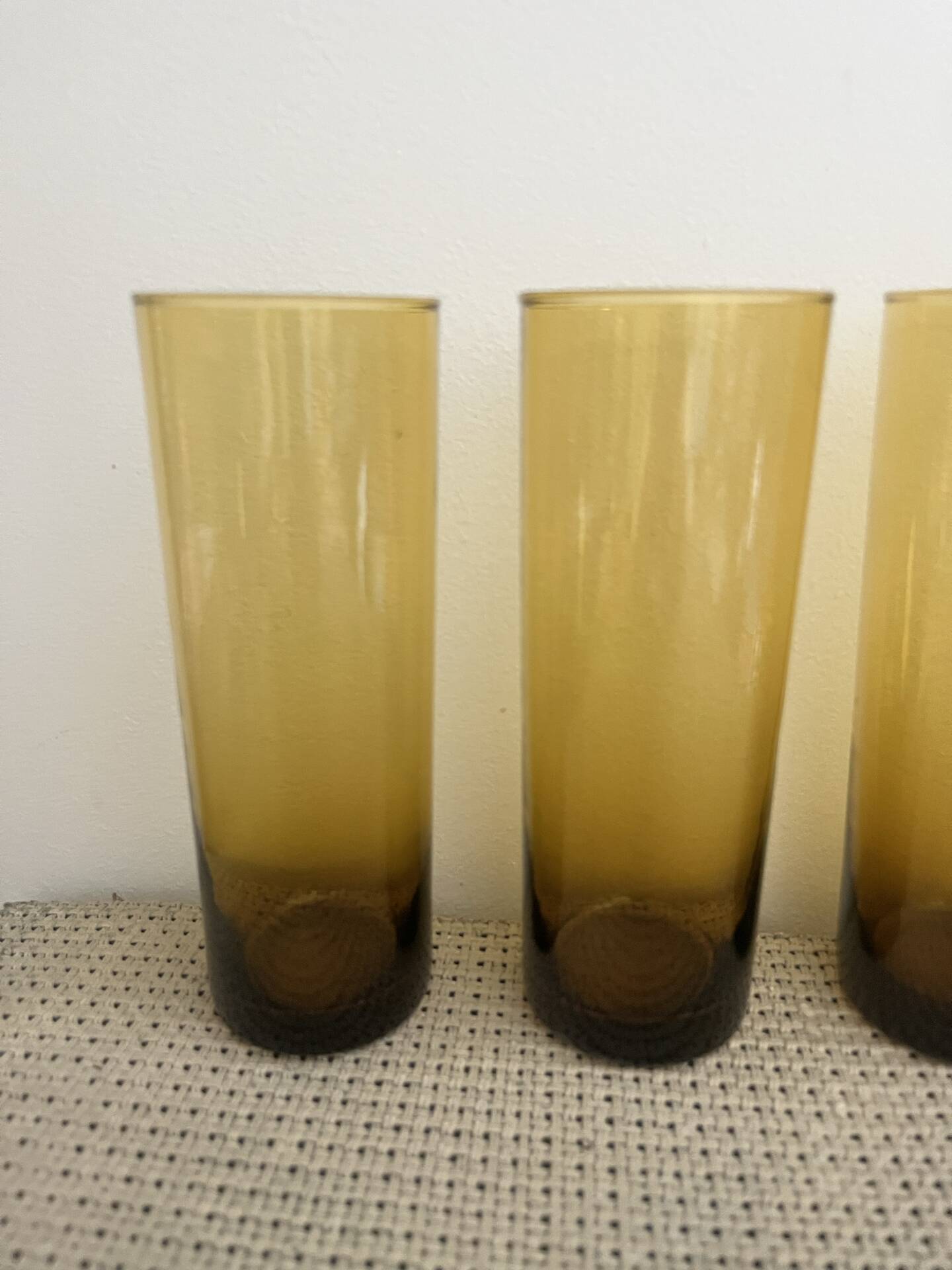 4 verres ambrés