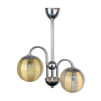 Art Deco Chrome Chandelier by Napako, Czechoslovakia, 1930's