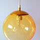 Amber bubbles glass pendant light