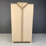 Vintage italian burl wood bar cabinet, 1970s