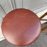 Pair of bar stools curved wood 1960