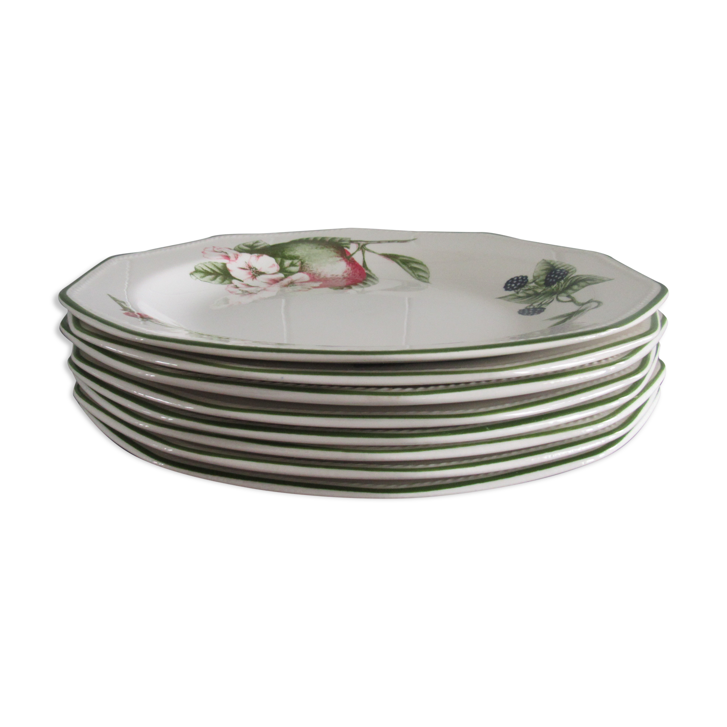 8 assiettes plates collection "Victorian Orchard" Churchill