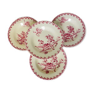 4 assiettes creuses de Gien modèle