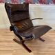 Leather armchair "Scandinavian design" 1950 "Ingmar Relling".