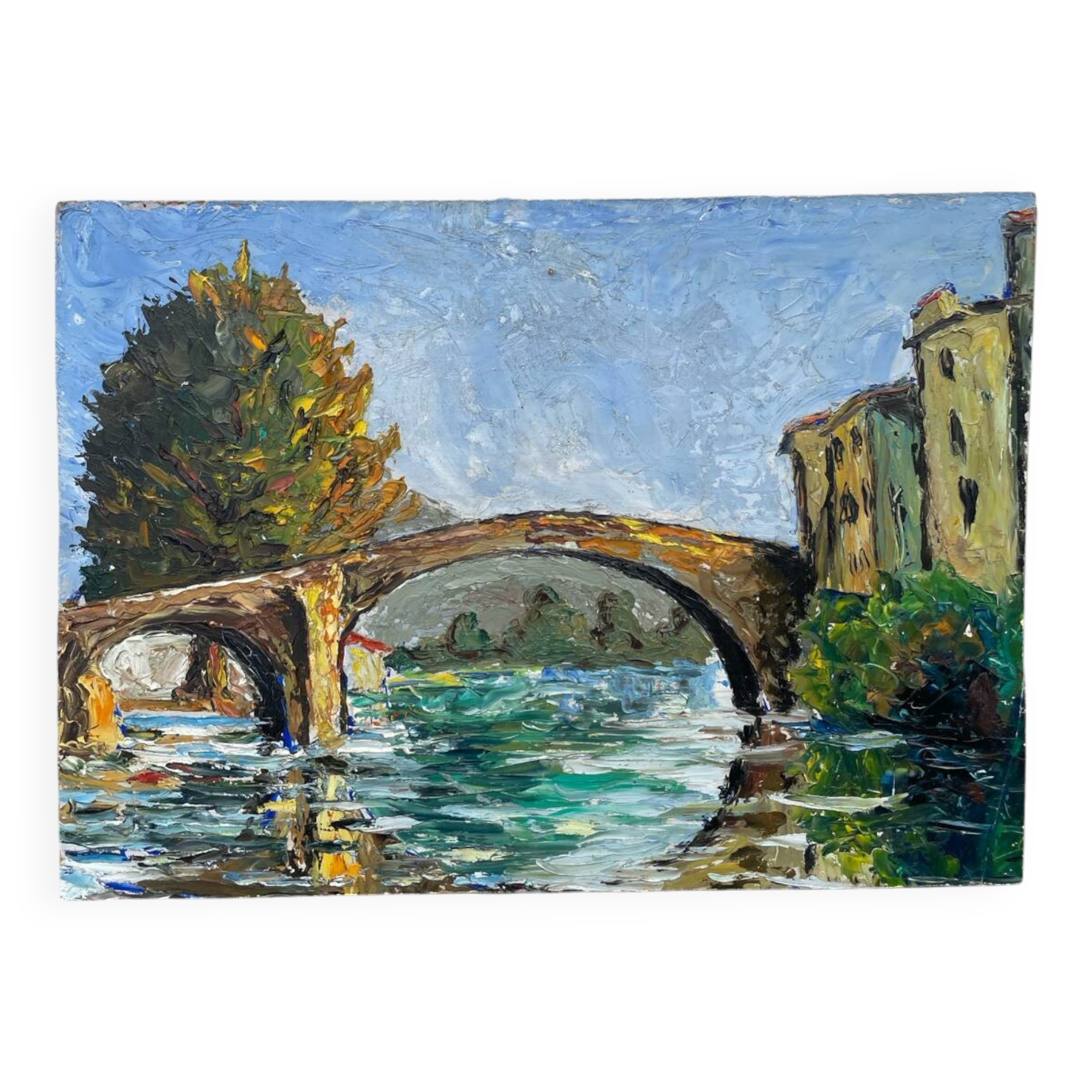 Oil knife painting landscape