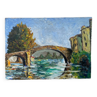 Peinture au couteau à l’huile paysage