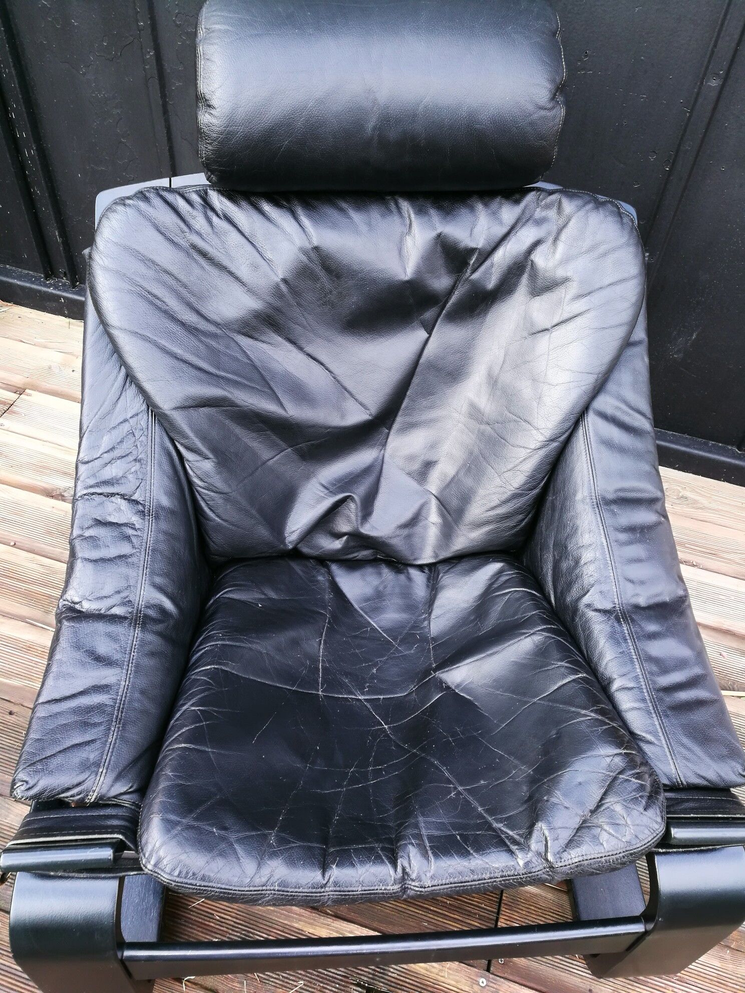 Kroken leather chair sweden vintage 70