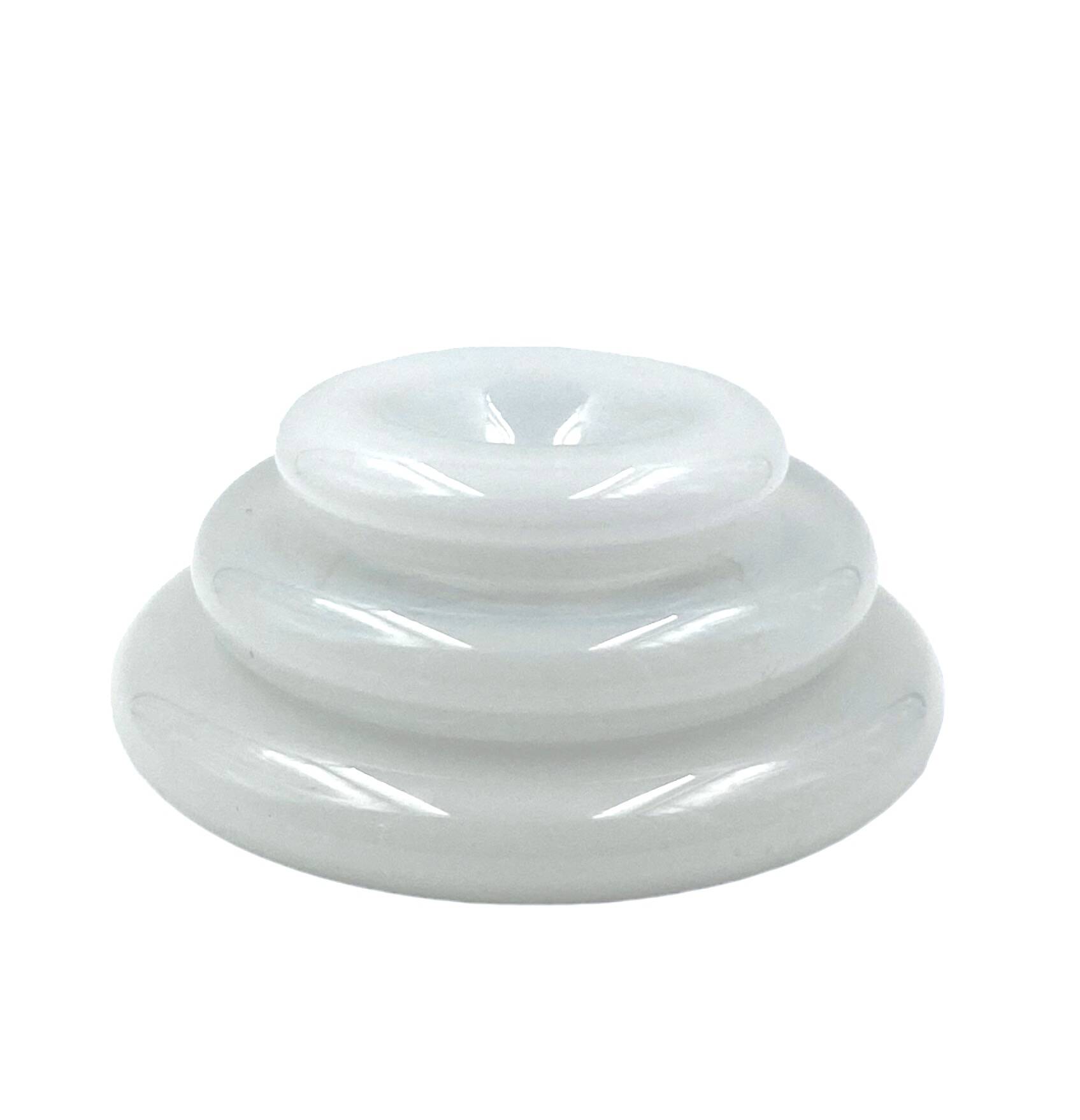 "Pomeri" cloudy crystal centerpiece / vide poche, Eleonore Peduzzi Riva, Vistosi Murano Italy, 1972