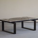 Danish mid century rectangular coffee table by Ox Art in Oak and Stoneware, 1970