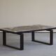 Danish mid century rectangular coffee table by Ox Art in Oak and Stoneware, 1970