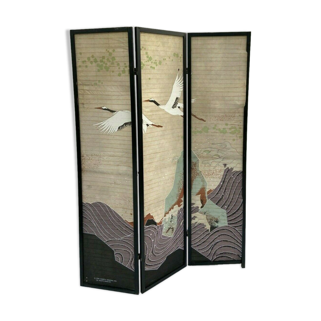 Japanese screen 3 ventaux 1990 morita designs ltd japanese wallpaper