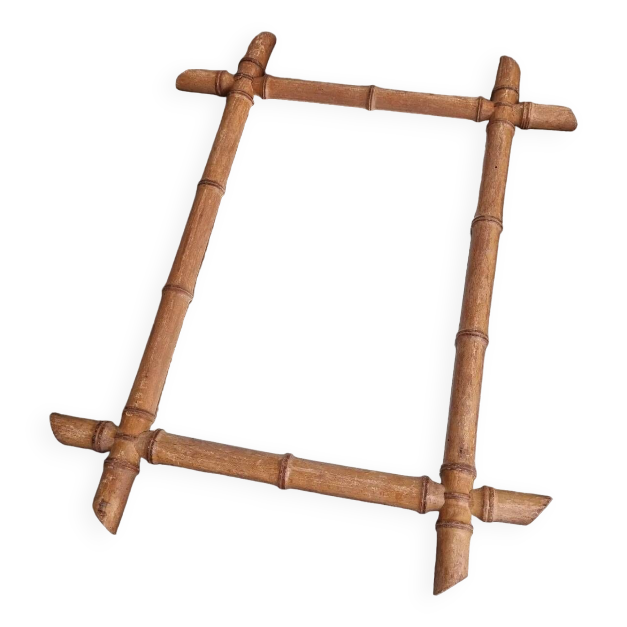 Vintage bamboo mirror