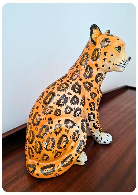 Léopard en céramique – Italie Années 70