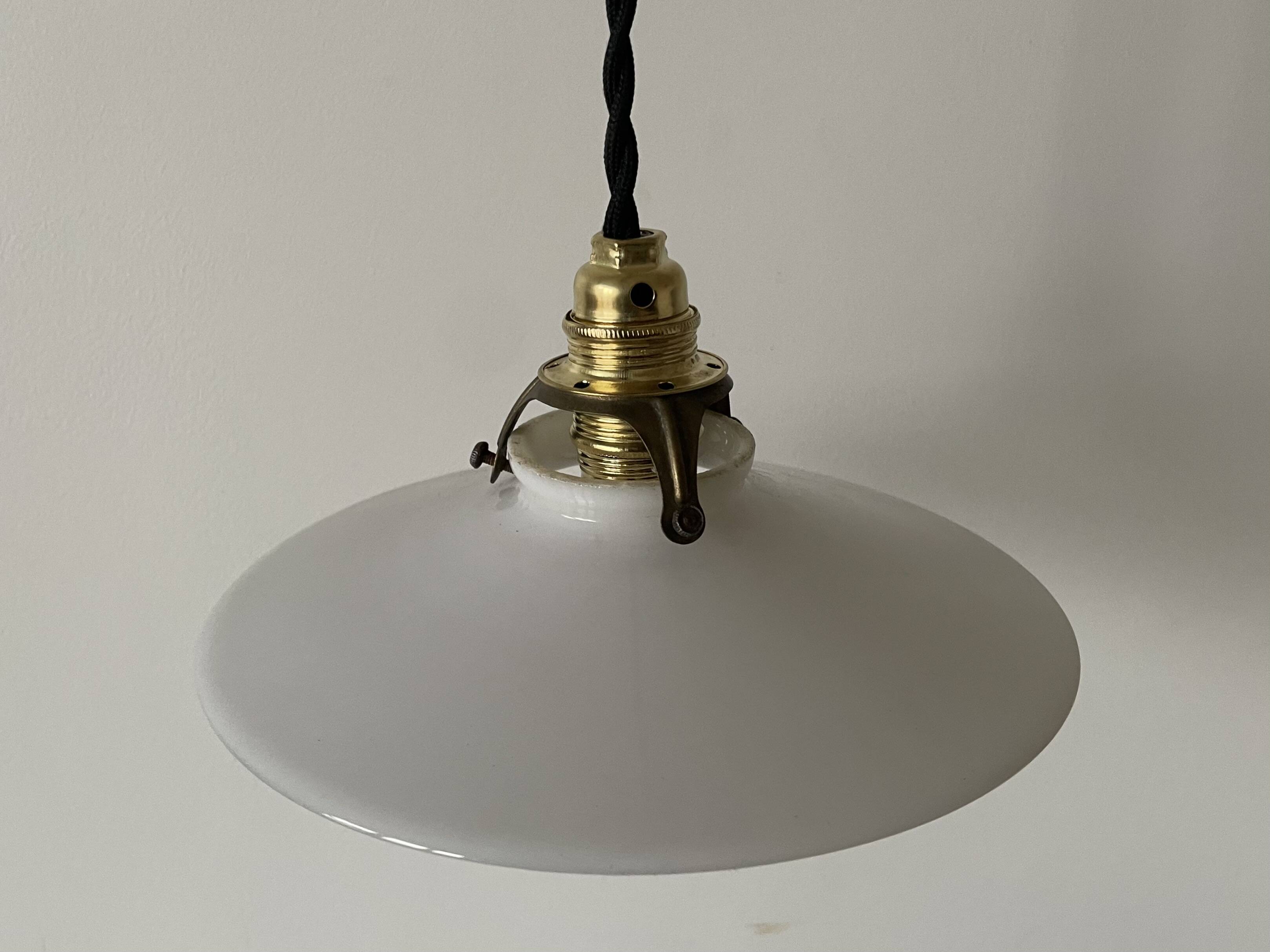 Small old opaline pendant light D20cm