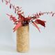 Vintage ceramic vase wood effect